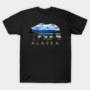 Alaskan Bear With Lake Mountain T-Shirt